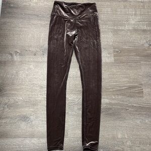ALO Yoga Brown Velvet Leggings
